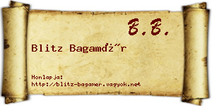 Blitz Bagamér névjegykártya